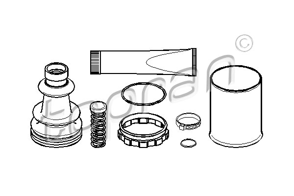 TOPRAN 720 276 Kit cuffia, Semiasse-Kit cuffia, Semiasse-Ricambi Euro