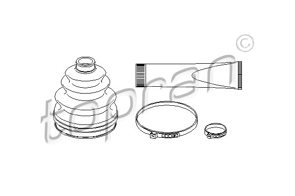 TOPRAN 721 200 Kit cuffia, Semiasse-Kit cuffia, Semiasse-Ricambi Euro