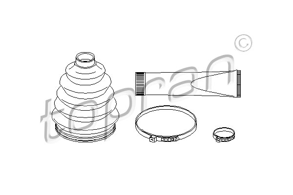 TOPRAN 722 475 Kit cuffia, Semiasse