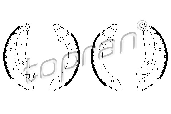 TOPRAN 720 351 Kit ganasce freno-Kit ganasce freno-Ricambi Euro