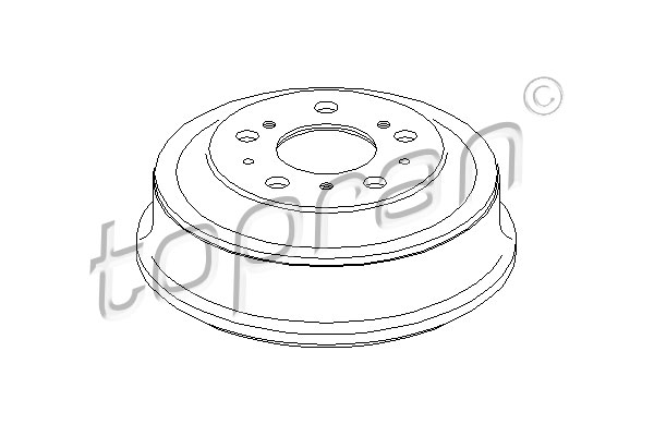 TOPRAN 721 192 Tamburo freno-Tamburo freno-Ricambi Euro