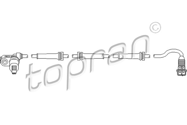 TOPRAN 721 608 Sensore, N° giri ruota