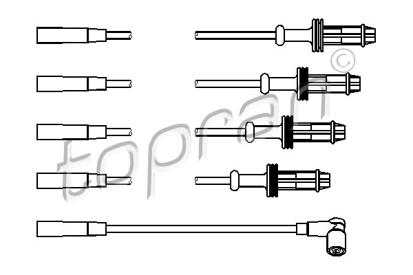 TOPRAN 721 501 Kit cavi accensione-Kit cavi accensione-Ricambi Euro