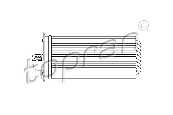 TOPRAN 721 416 Scambiatore calore, Riscaldamento abitacolo