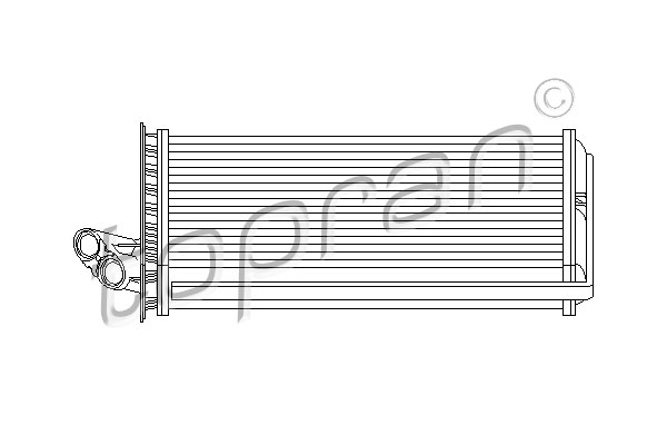 TOPRAN 721 422 Scambiatore calore, Riscaldamento abitacolo