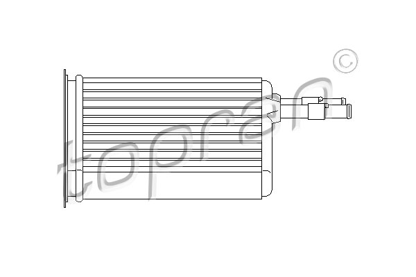 TOPRAN 721 423 Scambiatore calore, Riscaldamento abitacolo