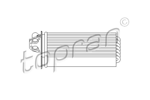 TOPRAN 721 424 Scambiatore calore, Riscaldamento abitacolo-Scambiatore calore, Riscaldamento abitacolo-Ricambi Euro