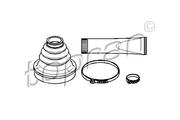 TOPRAN 722 464 Kit cuffia, Semiasse-Kit cuffia, Semiasse-Ricambi Euro