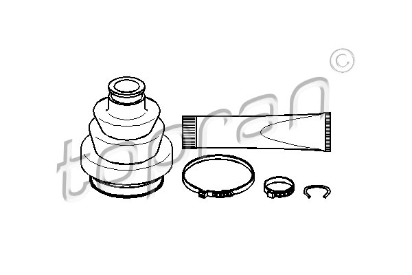 TOPRAN 206 487 Kit cuffia, Semiasse-Kit cuffia, Semiasse-Ricambi Euro