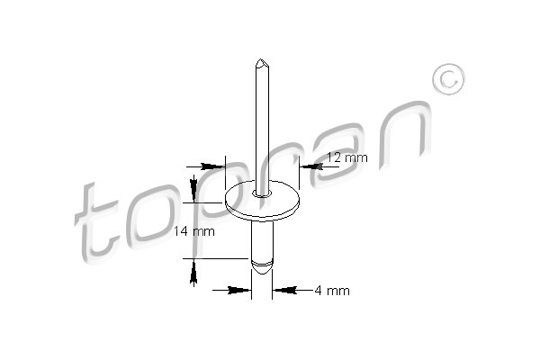 TOPRAN 207 983 Rivetto d'espansione