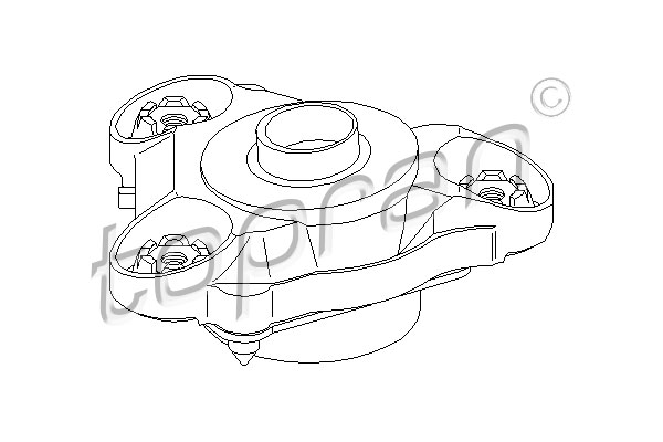 TOPRAN 722 814 Supporto ammortizzatore a molla-Supporto ammortizzatore a molla-Ricambi Euro