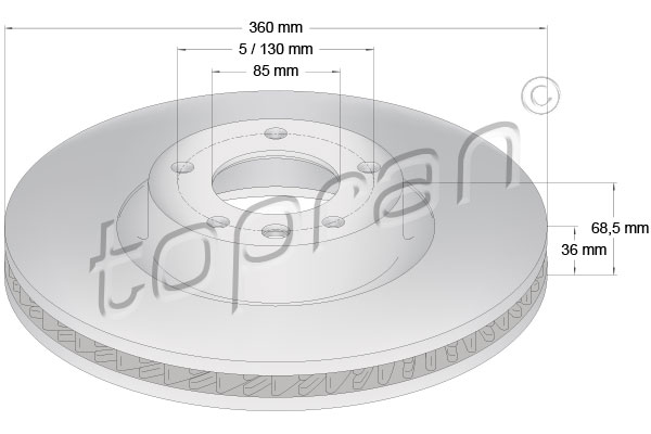 TOPRAN 114 989 Discofreno-Discofreno-Ricambi Euro