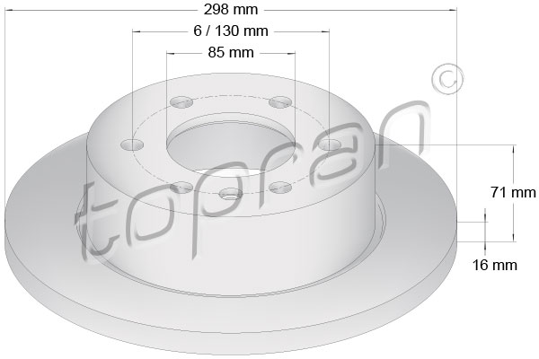 TOPRAN 111 654 Discofreno-Discofreno-Ricambi Euro