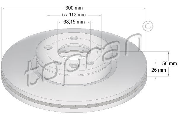 TOPRAN 109 523 Discofreno-Discofreno-Ricambi Euro