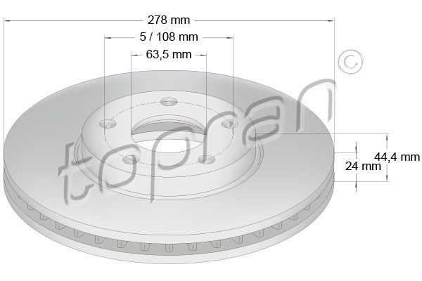 TOPRAN 302 248 Discofreno-Discofreno-Ricambi Euro