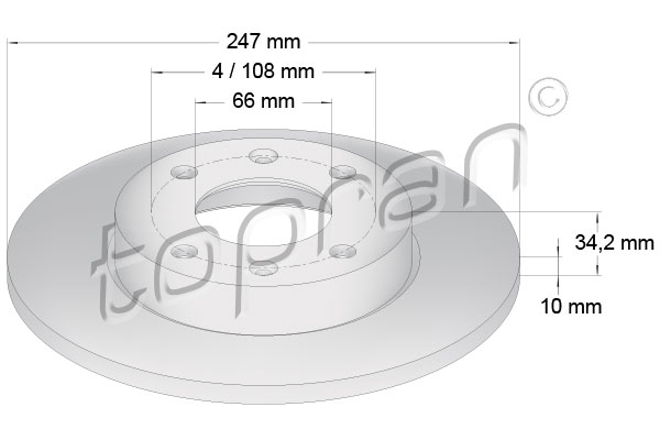 TOPRAN 720 239 Discofreno-Discofreno-Ricambi Euro