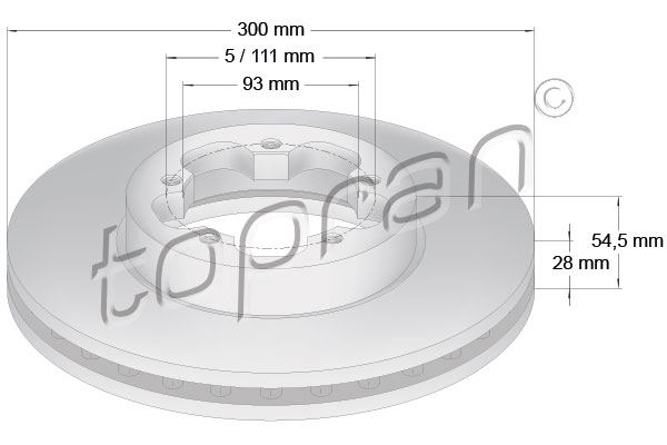 TOPRAN 303 975 Discofreno-Discofreno-Ricambi Euro