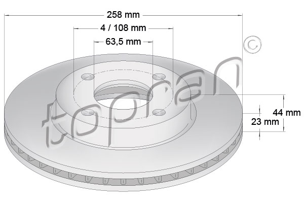 TOPRAN 303 974 Discofreno-Discofreno-Ricambi Euro