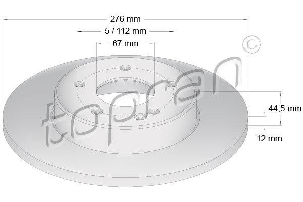 TOPRAN 407 770 Discofreno-Discofreno-Ricambi Euro