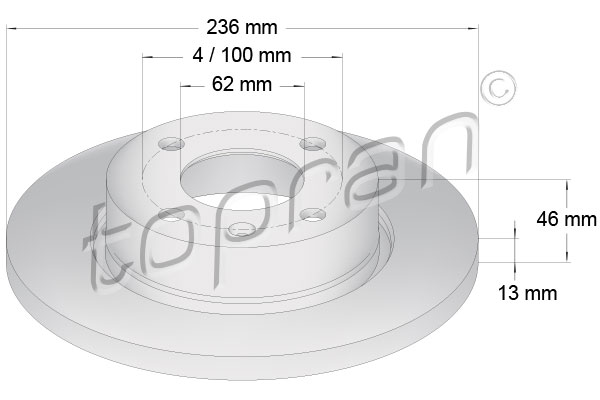 TOPRAN 110 641 Discofreno-Discofreno-Ricambi Euro