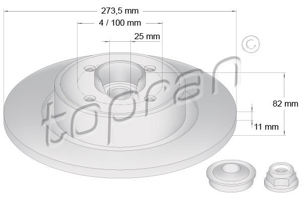 TOPRAN 700 642 Discofreno-Discofreno-Ricambi Euro