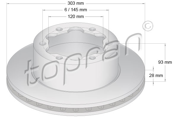 TOPRAN 111 653 Discofreno-Discofreno-Ricambi Euro