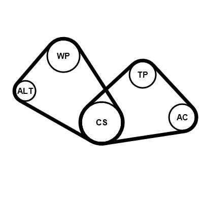 CONTINENTAL CTAM 4PK805K1 Σετ ιμάντων poly-V for FIAT SUZUKI