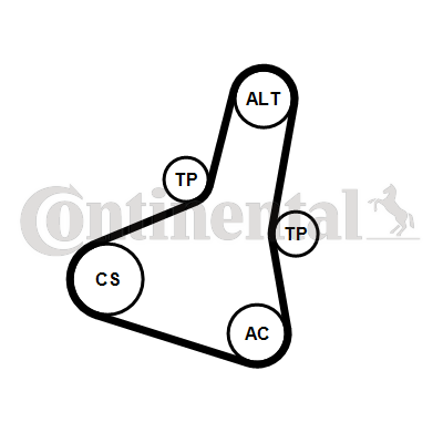 CONTINENTAL CTAM 6PK1004 EXTRA K1 Keilrippenriemensatz