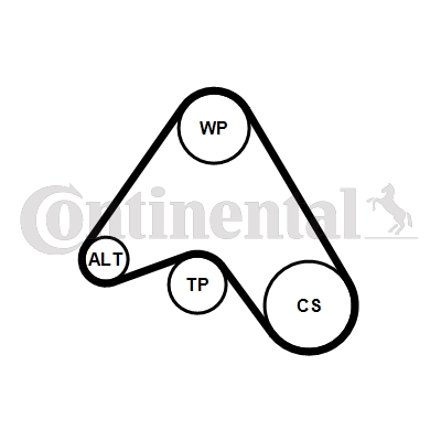 CONTINENTAL CTAM 6PK1390K2 Keilrippenriemensatz