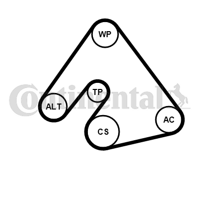 CONTINENTAL CTAM 6PK1400K1 Keilrippenriemensatz