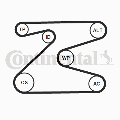 CONTINENTAL CTAM 6PK1715K2 Keilrippenriemensatz