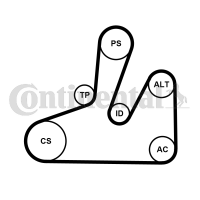 CONTINENTAL CTAM 6PK1740K4 Kit Cinghie Poly-V