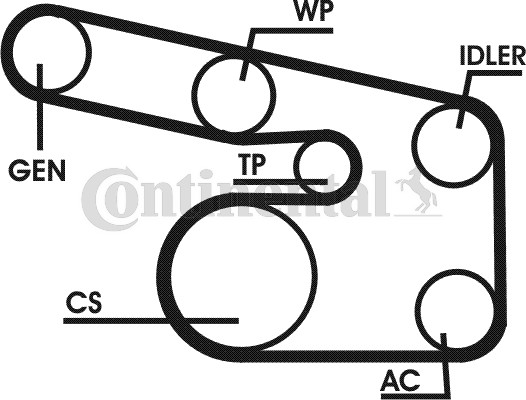 CONTINENTAL CTAM 6PK1863D1 Keilrippenriemensatz