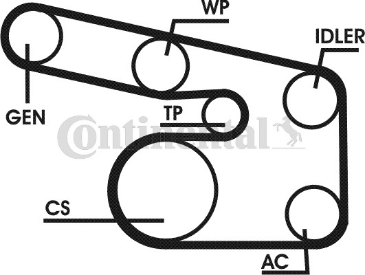 CONTINENTAL CTAM 6PK1873D1 Keilrippenriemensatz