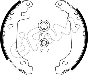 CIFAM 153-022 Bremsbackensatz