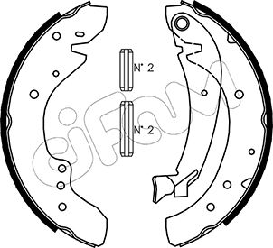 CIFAM 153-072 Bremsbackensatz