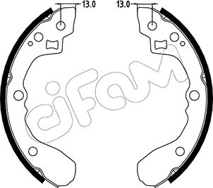 CIFAM 153-220 Bremsbackensatz