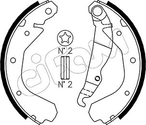 CIFAM 153-305 Bremsbackensatz