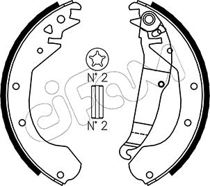 CIFAM 153-306 Bremsbackensatz