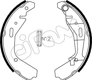 CIFAM 153-318 Bremsbackensatz