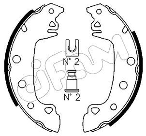 CIFAM 153-340 Bremsbackensatz