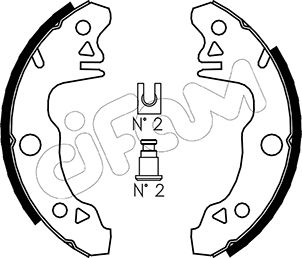 CIFAM 153-341 Bremsbackensatz