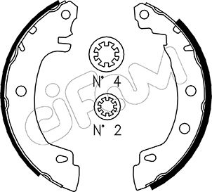 CIFAM 153-353 Bremsbackensatz