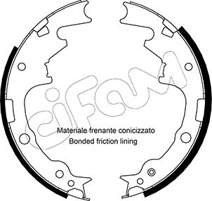 CIFAM 153-357 Bremsbackensatz