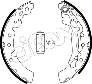 CIFAM 153-432 Bremsbackensatz