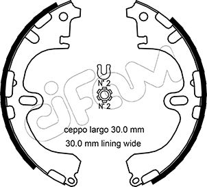 CIFAM 153-433 Bremsbackensatz