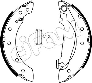 CIFAM 153-476 Bremsbackensatz