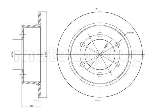 CIFAM 800-1034C Bremsscheibe