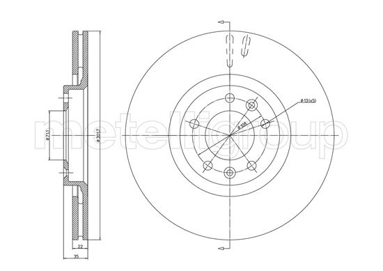 CIFAM 800-1037C Bremsscheibe