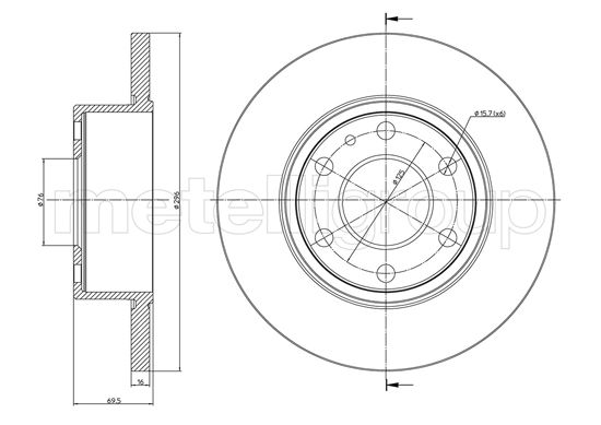 CIFAM 800-1038C Bremsscheibe